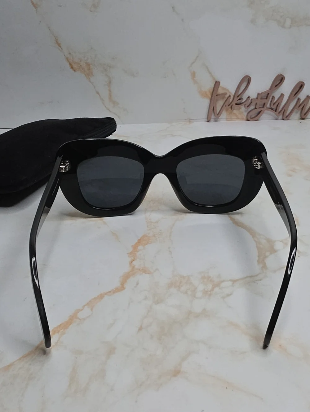 Celine Diane Oversized Black Sunglasses